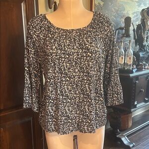 Michael Kors Sz L Floral Print Women's Top GUC